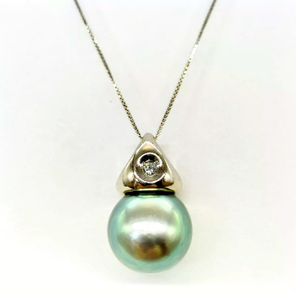 Jewelry Pendant NecklacePearl White Gold 1319398